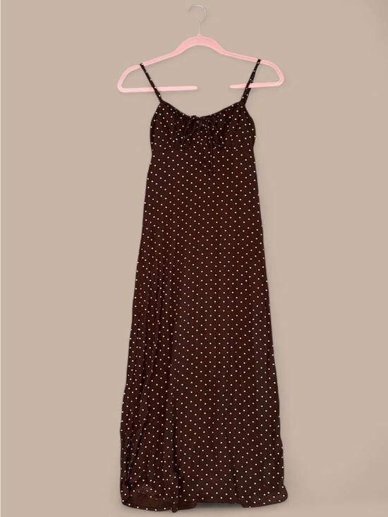 American Eagle Outfitters Dresses & Skirts - American Eagle Brown Polka Dot Midi Dress